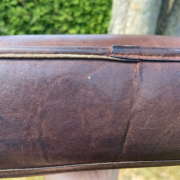 VINTAGE COACH BAG SLIM SATCHEL NYC MAHOGANY - Picture 7 of 16